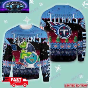 Tennessee Titans Grinch Toilet 3D Xmas 2025 Gift For Fans Ugly Christmas Sweater