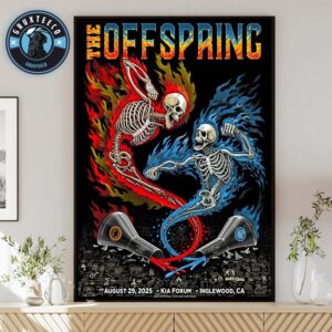 The Offspring Live Show Music At Kia Forum In Inglewood California On August 29 2025 Home Decor Poster Canvas