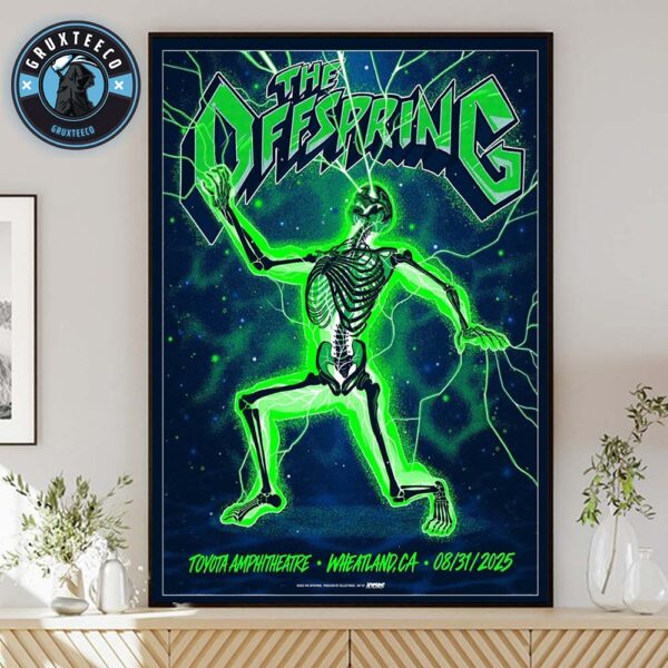 The Offspring Live Show Music At Toyota Amphitheatre In Wheatland CA On August 31 2025 Home Decor Poster Canvas