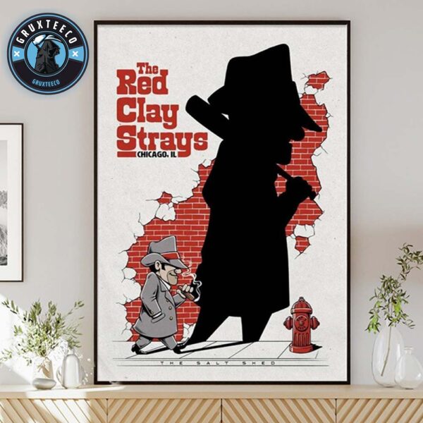 The Red Clay Strays Live Show Music AtThe Salt Shed In Chicago IL On November 15 2025 Home Decor Poster Canvas