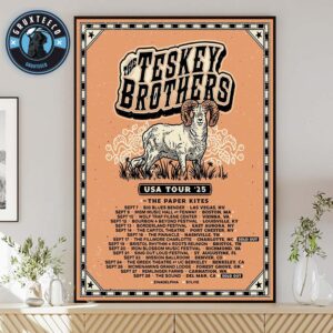 The Teskey Brothers With The Paper Kites For USA Tour On September 2025 Home Decor Poster Canvas