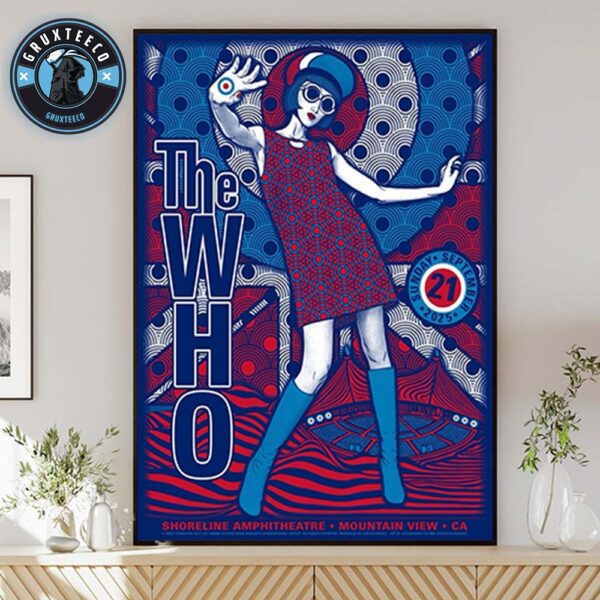 The Who Live Show Music At Shoreline Amphitheatre In Moutain View CA On September 21 2025 Home Decor Poster Canvas