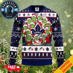 Toronto Maple Leafs 12 Grinch Xmas 2025 Holiday Gift For Men And Women Ugly Christmas Sweater