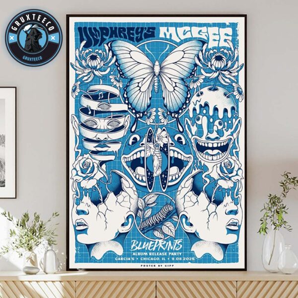 Umphreys Mcgee Blueprints Album Release Party At Carcias In Chicago IL On September 08 2025 Home Decor poster Canvas