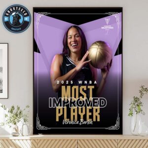 Veronica Burton Of Dallas Wings For Most Improved Player On WNBA 2025 Home Decor Poster Canvas