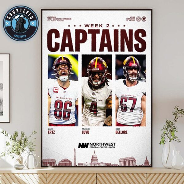 Washington Commanders Forward Lineup In NFL Regular Season 2025 Home Decor Poster Canvas