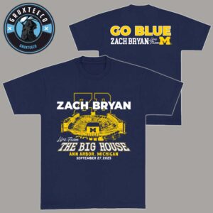 Zach Bryan And Michigan Wolverines Live From The Big House NFL At Ann Arbor In Michigan On September 27 2025 Unisex T-Shirt