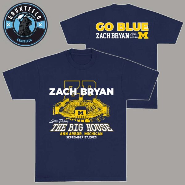Zach Bryan And Michigan Wolverines Live From The Big House NFL At Ann Arbor In Michigan On September 27 2025 Unisex T-Shirt